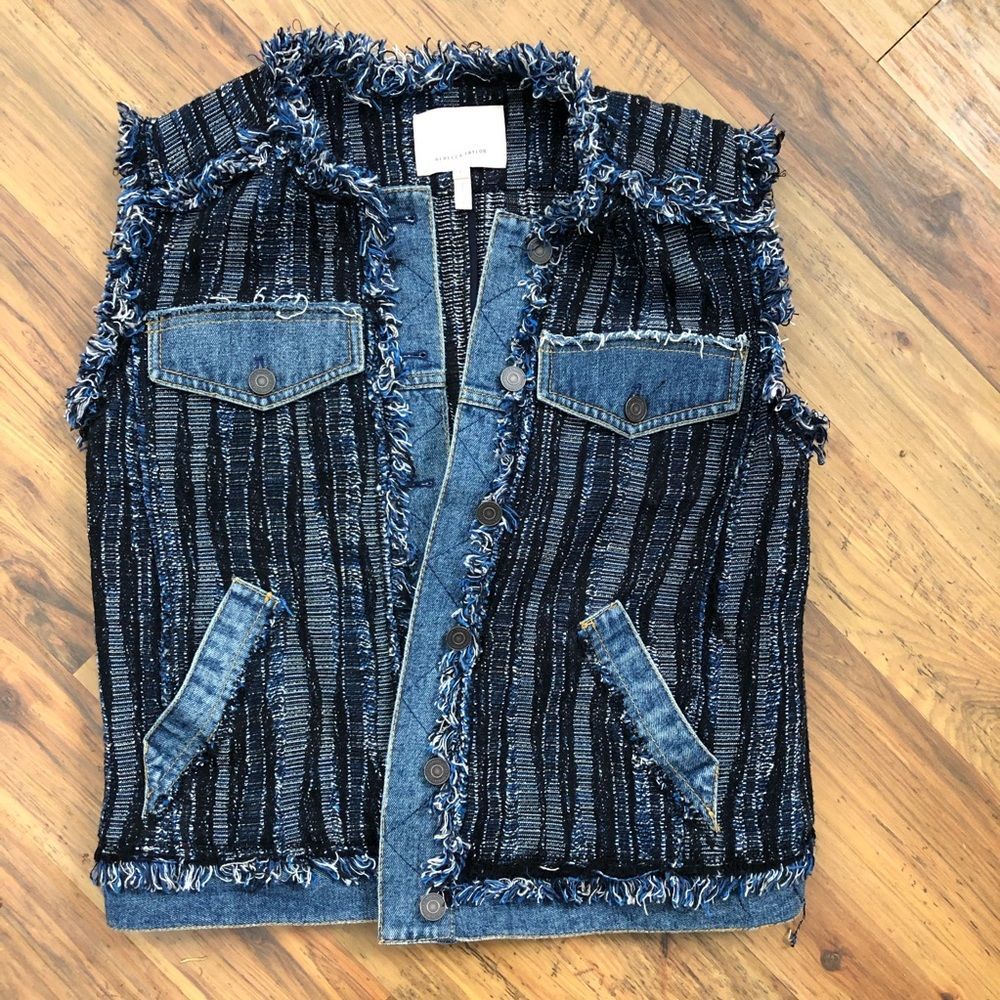 Rebecca Taylor Frayed Jean Denim Vest